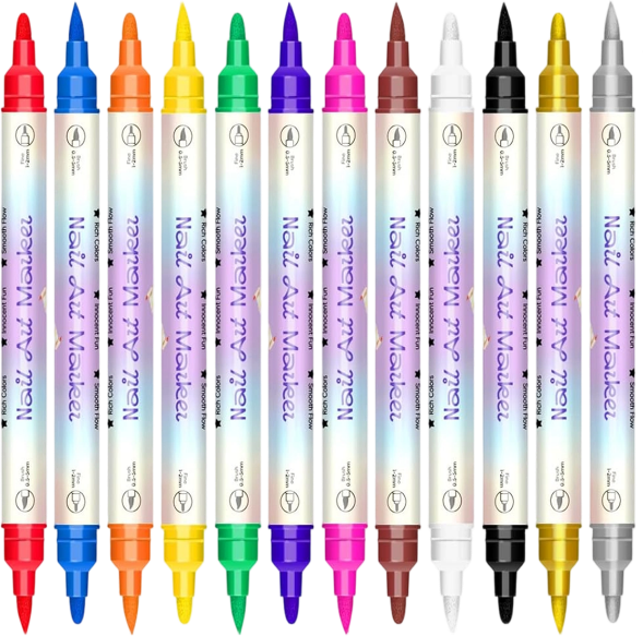 Double-Sided Nail Art Pen Set