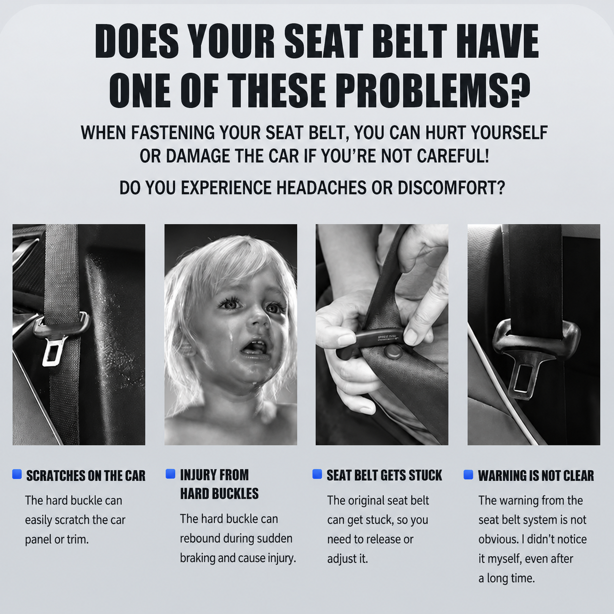 Car Seat Belt Logo Cover
