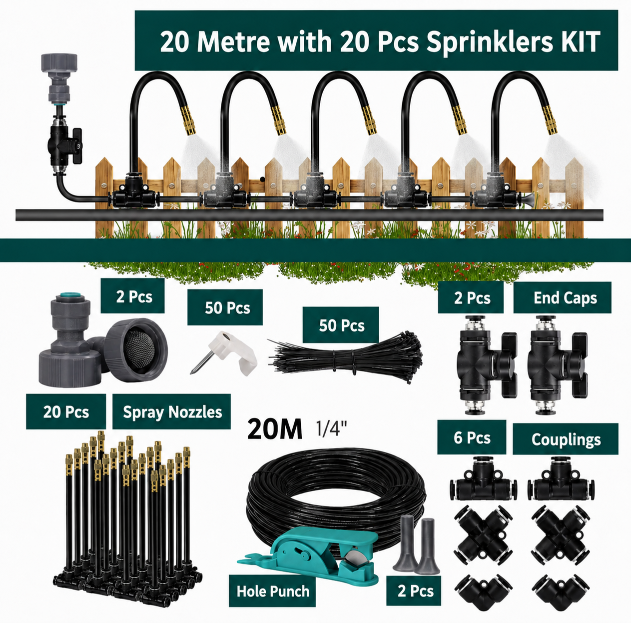Irrigation System: Hose & Valve Set