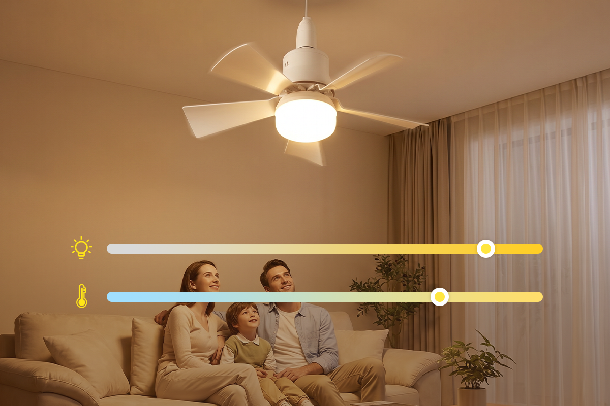 2-in-1 Ceiling Fan with Remote Control