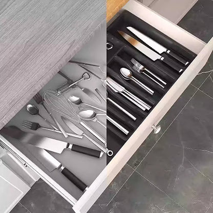 Expandable and Adjustable Kitchen Cutlery Organiser