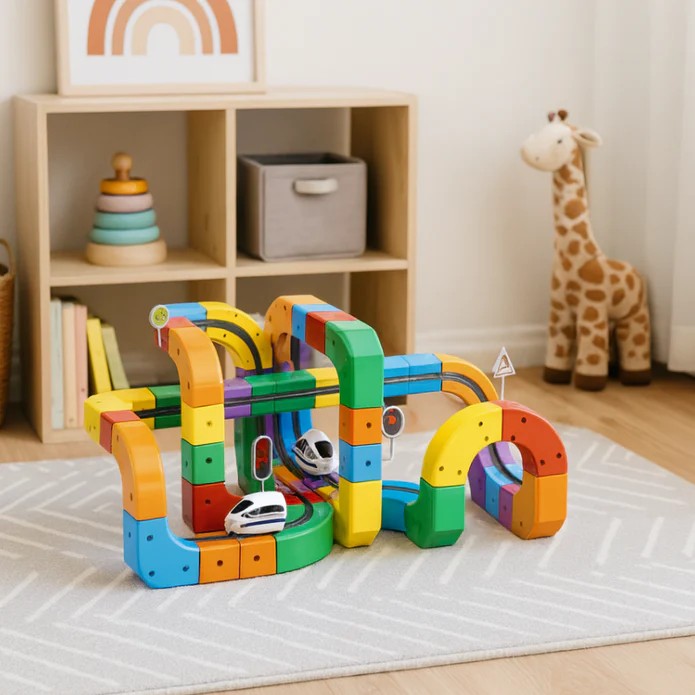 Train Track Cube Set