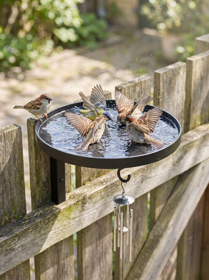 Metal Wall-Mounted Bird Bath