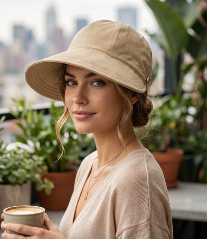 Sun Hat with Ponytail Opening