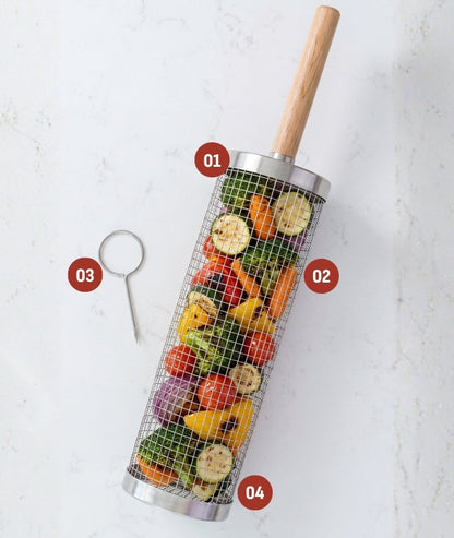 Rolling Grill Basket
