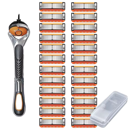 ProShave 6 – Razors with 6 Blades in a Pack of 24/48 Pieces. Classic Safe Shaving with Six Blades for Precision, Comfort and Long Life