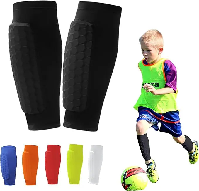ProShield – Football Shin Guards with Compression Sleeves and Honeycomb Protection for Safer, Smoother Play