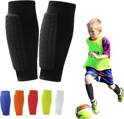 ProShield – Football Shin Guards with Compression Sleeves and Honeycomb Protection for Safer, Smoother Play