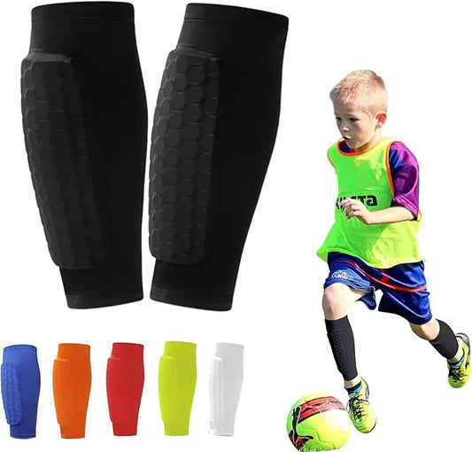 ProShield – Football Shin Guards with Compression Sleeves and Honeycomb Protection for Safer, Smoother Play