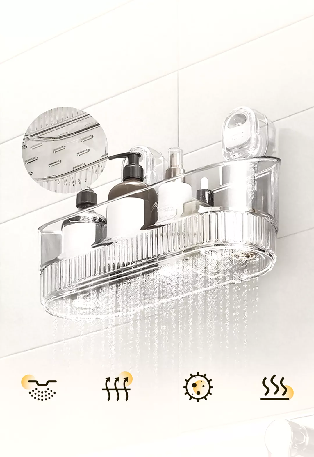 Storage Rack with Suction Cup