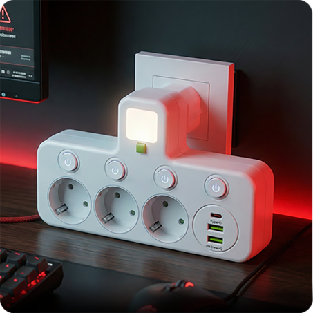 Multi-Port EU Socket Adapter