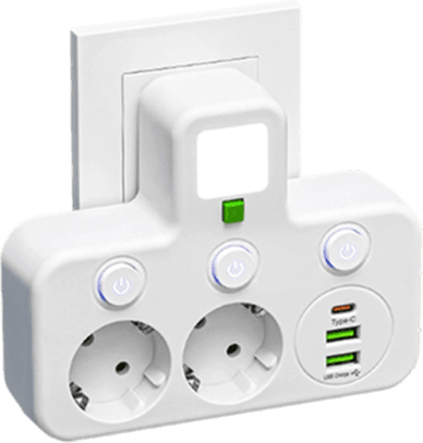 Multi-Port EU Socket Adapter