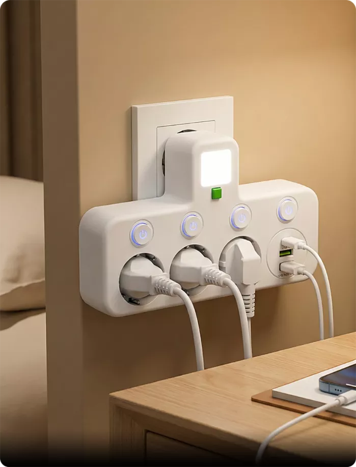 Multi-Port EU Socket Adapter