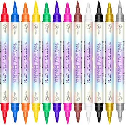 Double-Sided Nail Art Pen Set