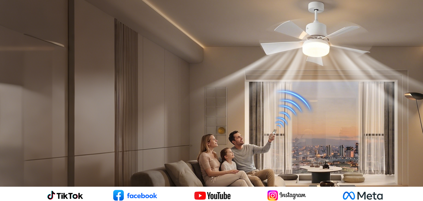 2-in-1 Ceiling Fan with Remote Control