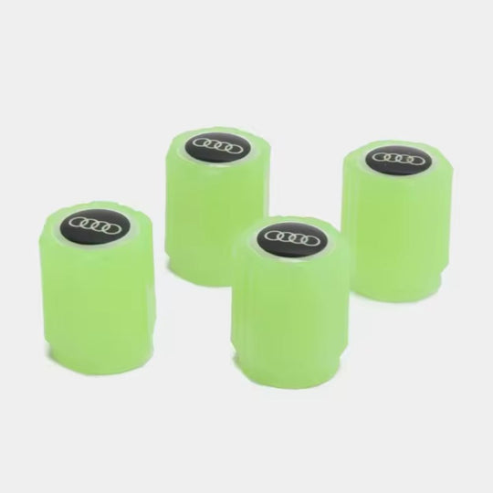 Glow-in-the-Dark Car Logo Valve Caps (Universal Fit)
