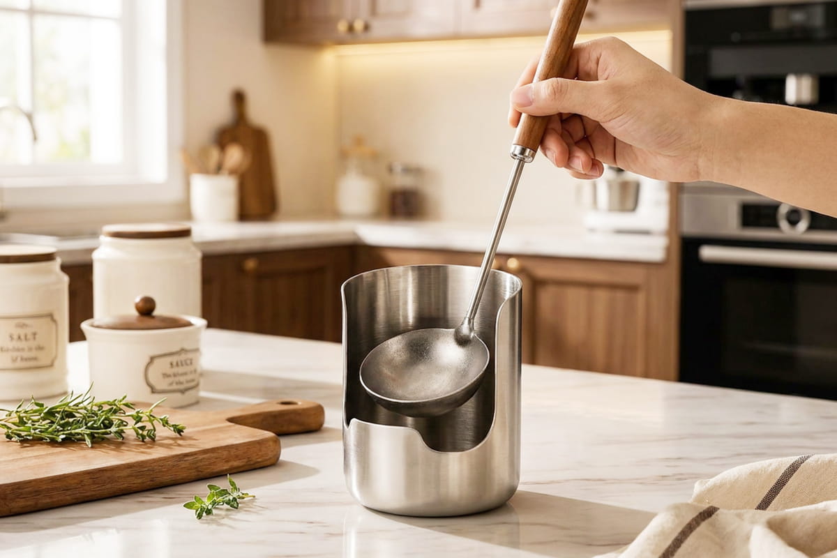 Multifunctional Stainless Steel Utensil Rack