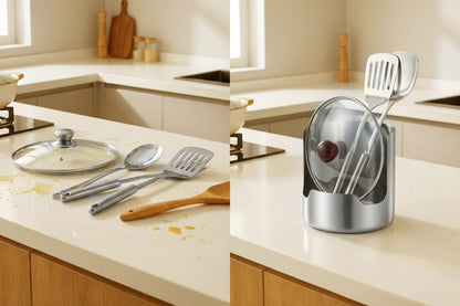 Multifunctional Stainless Steel Utensil Rack