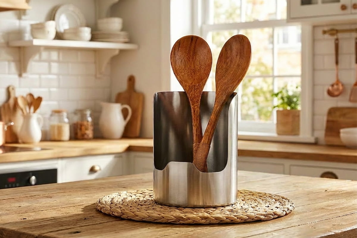 Multifunctional Stainless Steel Utensil Rack