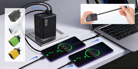 65W 3-in-1 Retractable Fast Charger