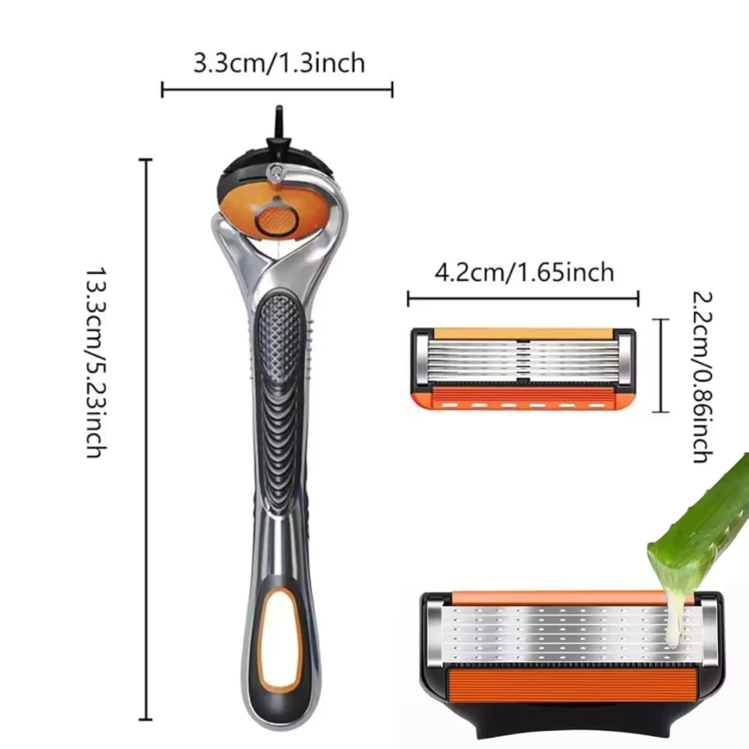 ProShave 6 – Razors with 6 Blades in a Pack of 24/48 Pieces. Classic Safe Shaving with Six Blades for Precision, Comfort and Long Life