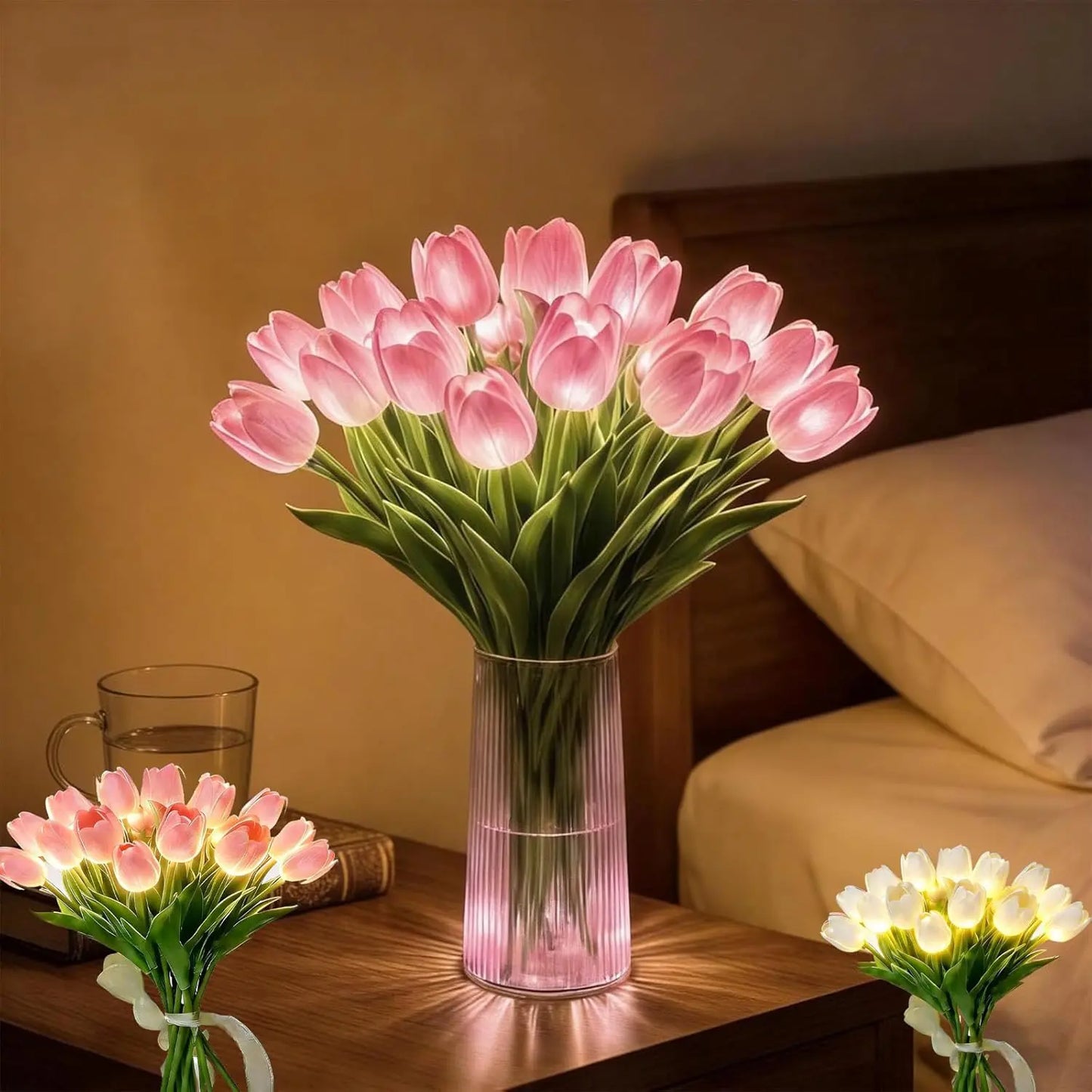 Romantic LED Tulip Lamp – Battery-Powered LED Tulips Combining Floral Decoration with Soft Ambient Lighting