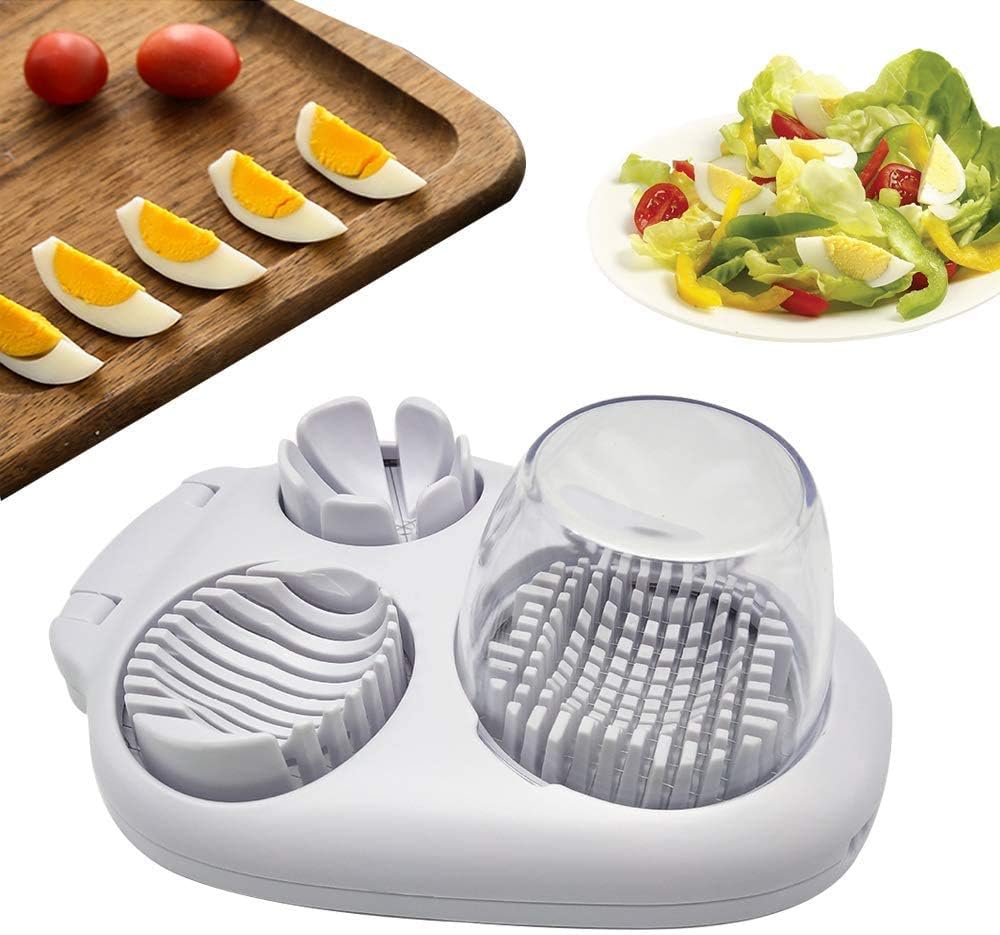 3-in-1 Egg Slicer – Cutting vegetables, fruit and eggs has never been so easy