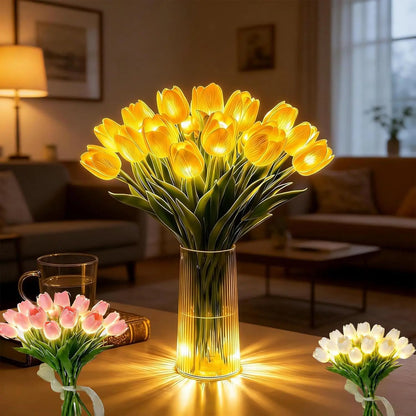 Romantic LED Tulip Lamp – Battery-Powered LED Tulips Combining Floral Decoration with Soft Ambient Lighting