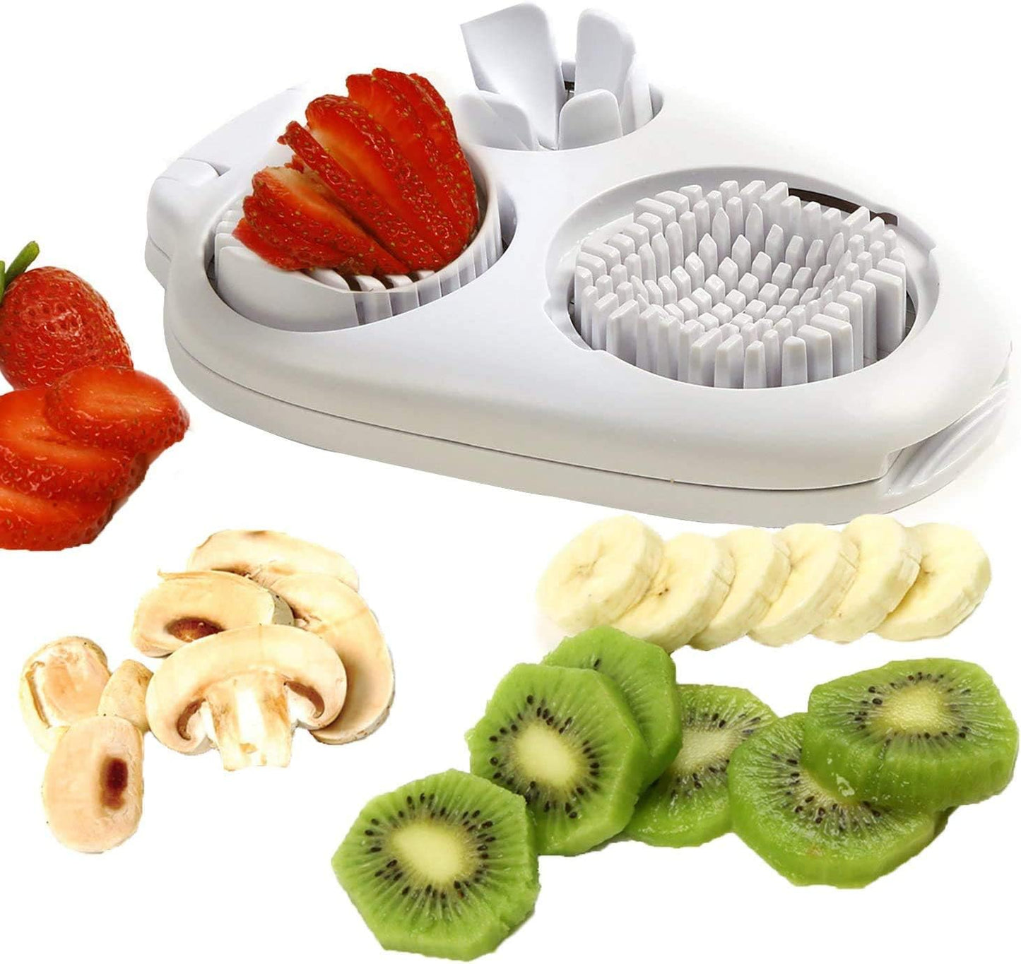 3-in-1 Egg Slicer – Cutting vegetables, fruit and eggs has never been so easy