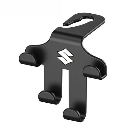 Car Logo Headrest Hook (2 Pieces) — Sturdy, Space-Saving Storage for Bags, Shopping and Accessories