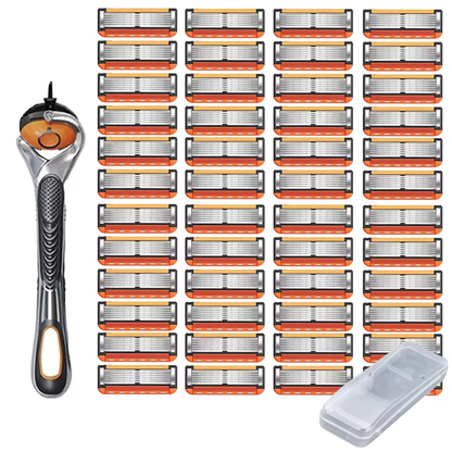 ProShave 6 – Razors with 6 Blades in a Pack of 24/48 Pieces. Classic Safe Shaving with Six Blades for Precision, Comfort and Long Life