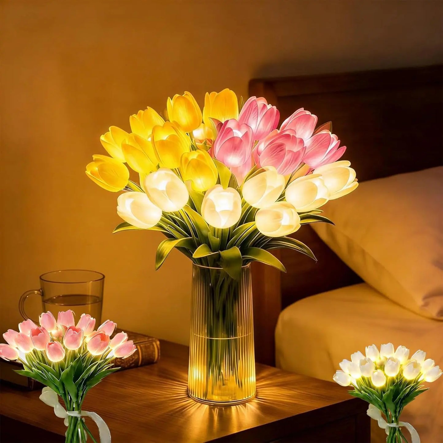Romantic LED Tulip Lamp – Battery-Powered LED Tulips Combining Floral Decoration with Soft Ambient Lighting