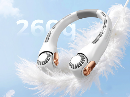 Portable Neck Fan - Instant Cooling in 3 Seconds, 360° Rotating Head, 3 Speeds