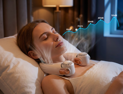 Portable Neck Fan - Instant Cooling in 3 Seconds, 360° Rotating Head, 3 Speeds