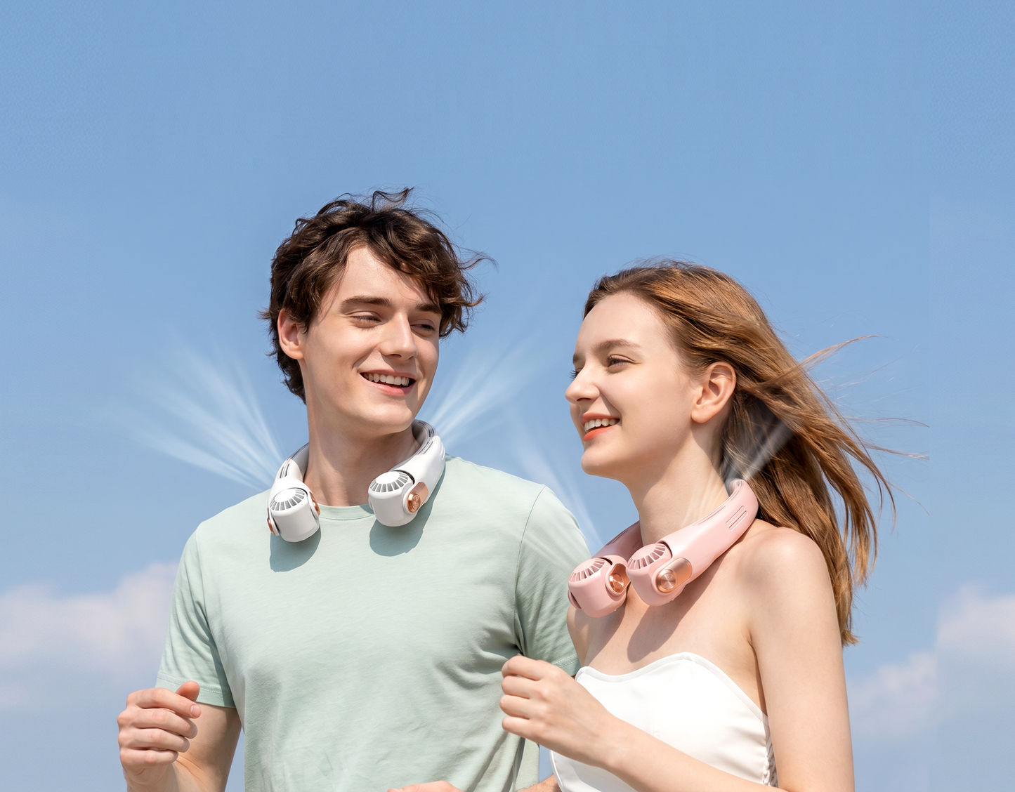 Portable Neck Fan - Instant Cooling in 3 Seconds, 360° Rotating Head, 3 Speeds