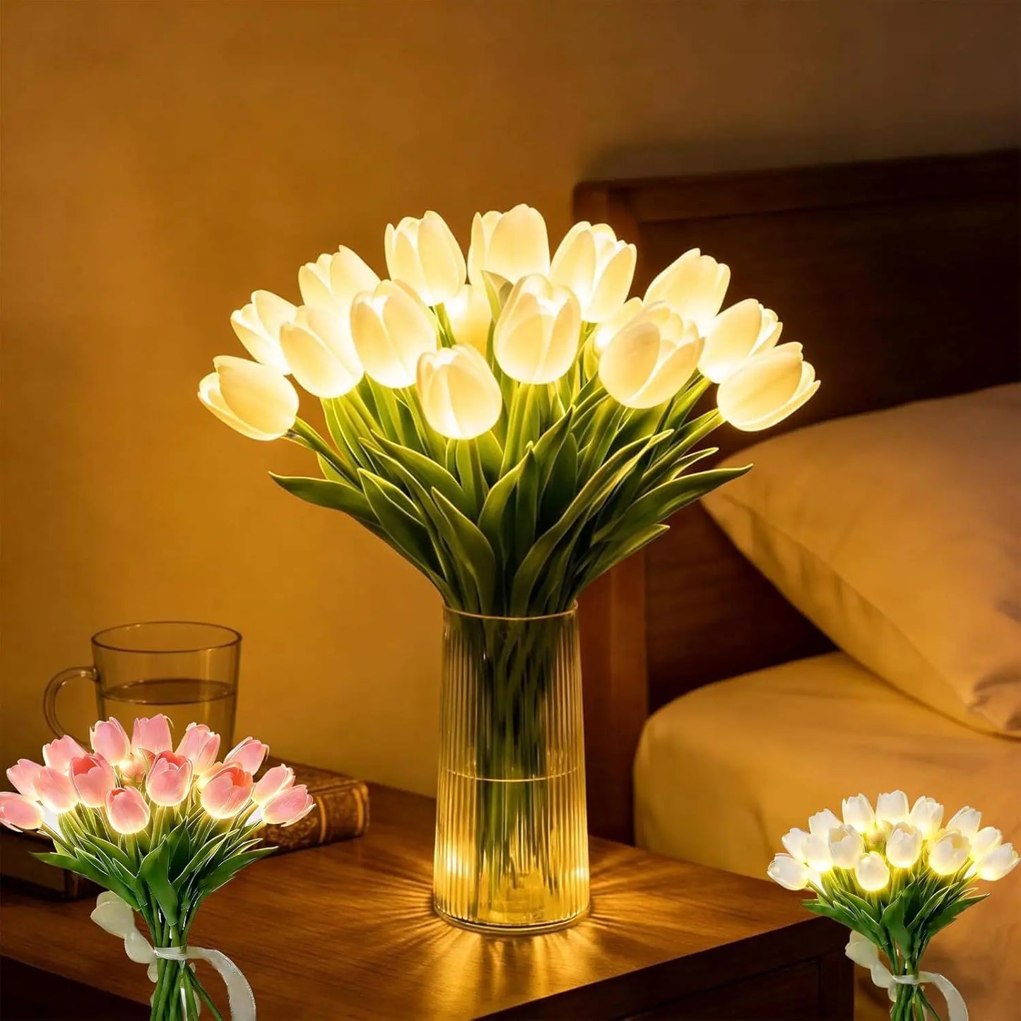 Romantic LED Tulip Lamp – Battery-Powered LED Tulips Combining Floral Decoration with Soft Ambient Lighting