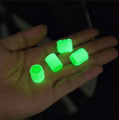 Glow-in-the-Dark Car Logo Valve Caps (Universal Fit)