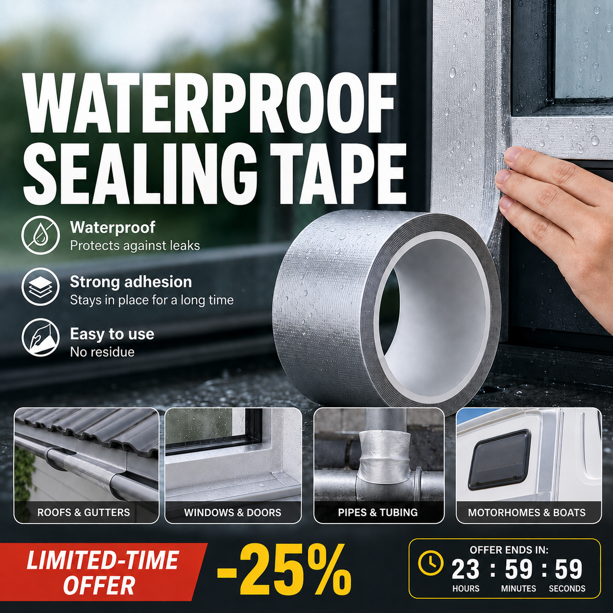 Universal Sealing Tape – Waterproof and Durable