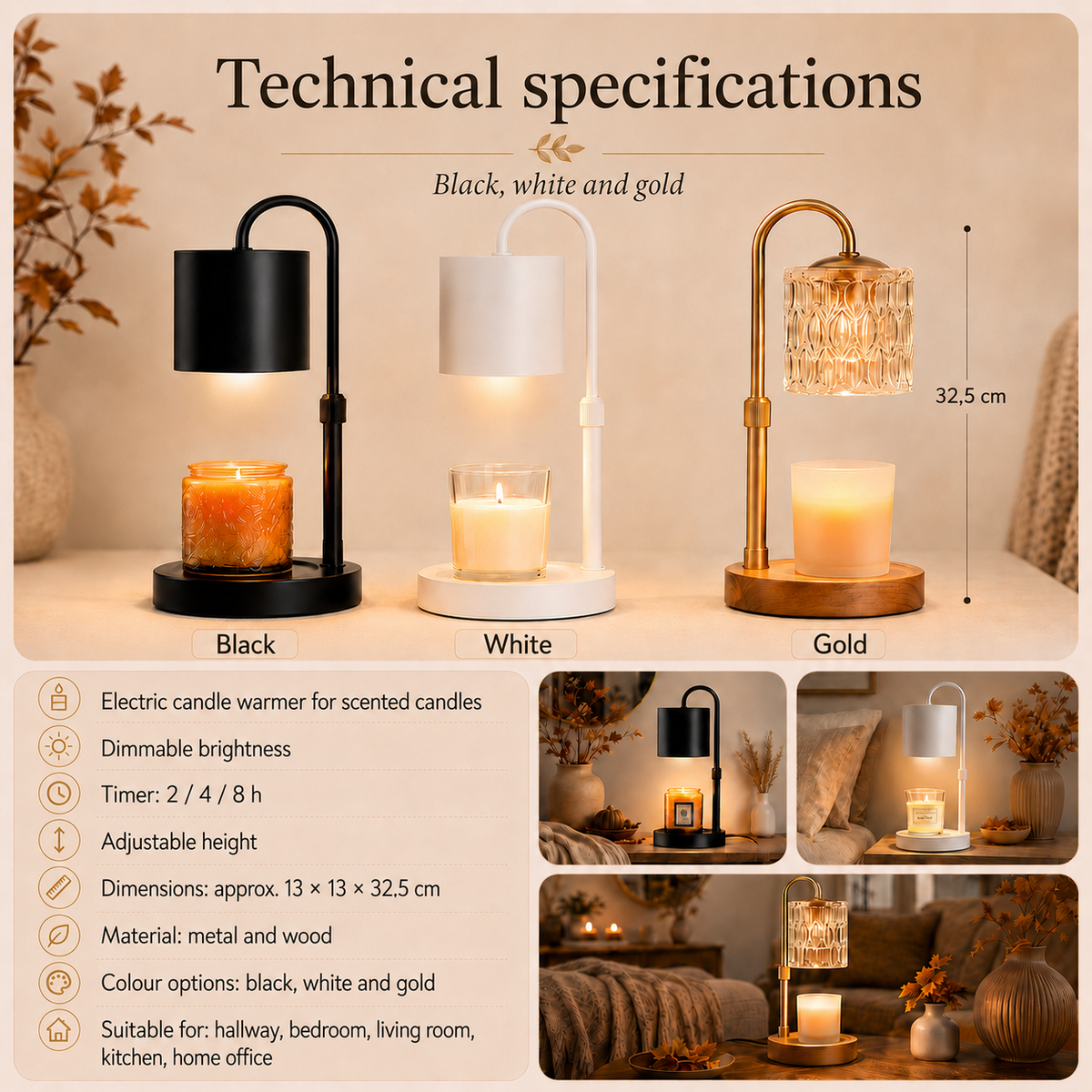Candle Warmer Lamp – fragrance and atmosphere without an open flame
