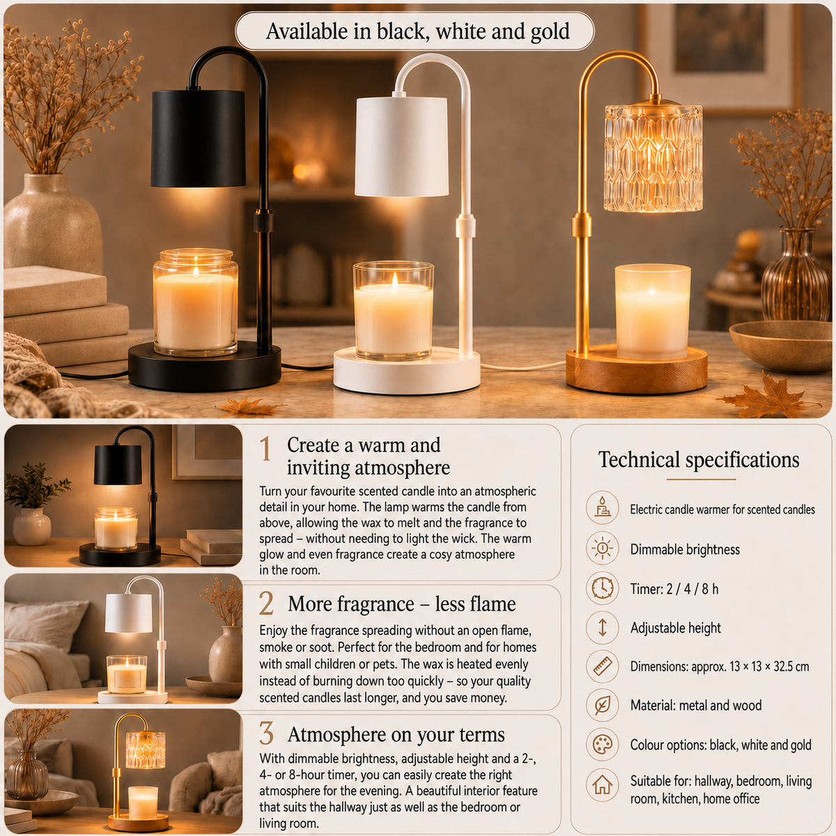 Candle Warmer Lamp – fragrance and atmosphere without an open flame
