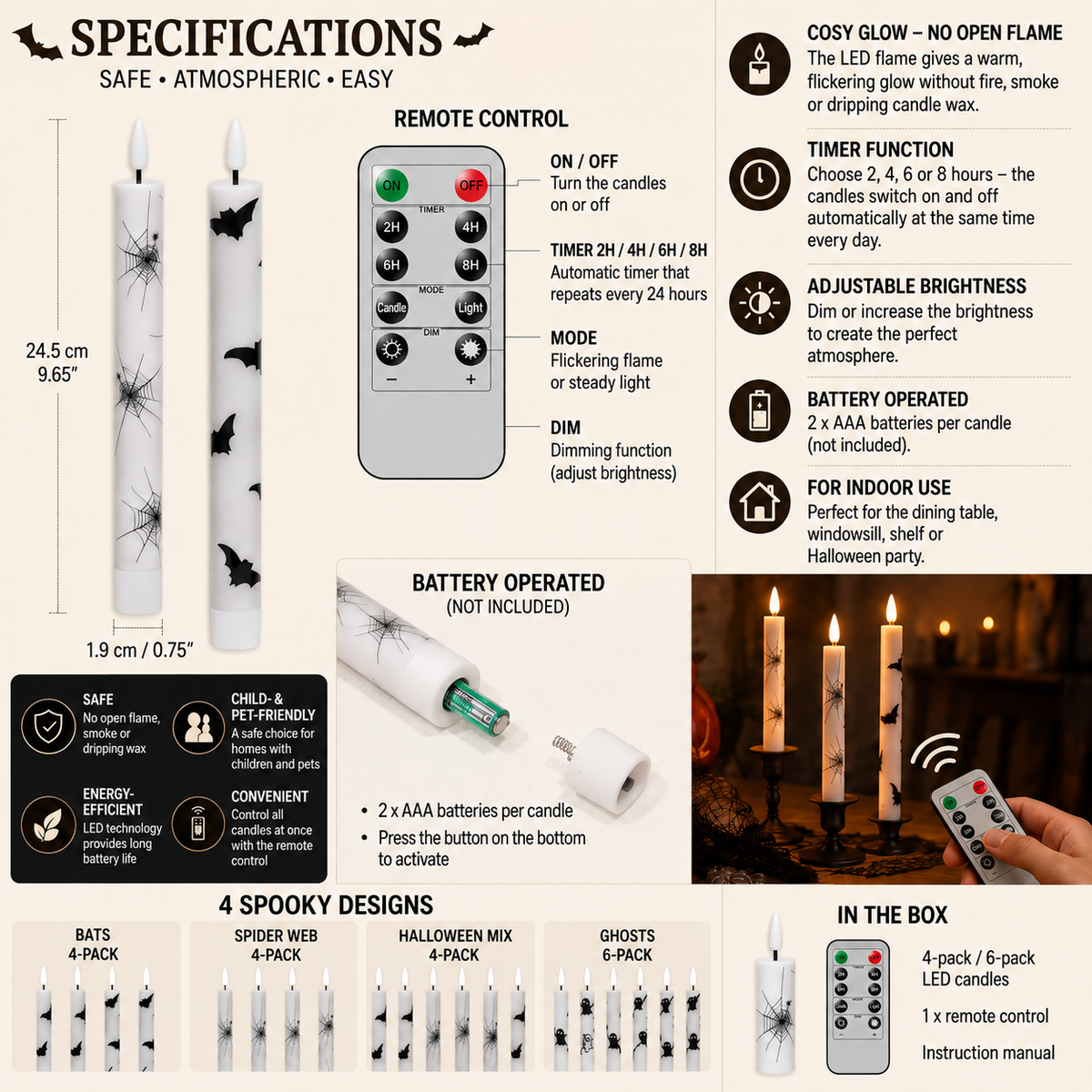 Halloween LED Lighting with Remote Control