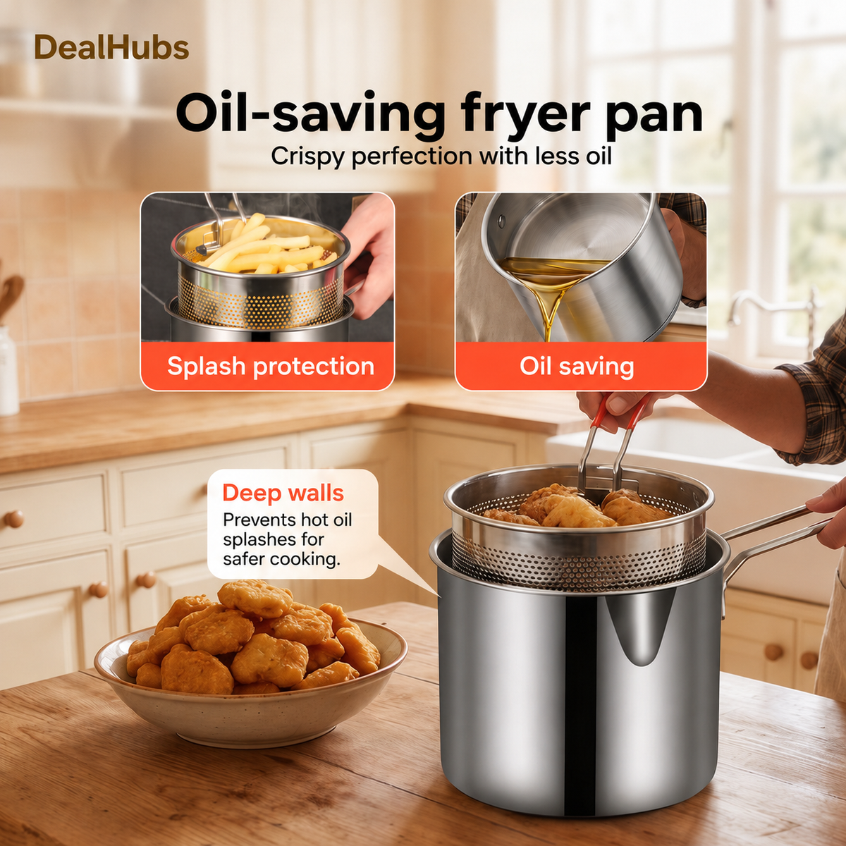 Multifunctional Frying Pan – Fry, roast, cook and stew in one pan