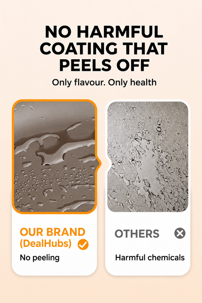 Uncoated Cast Iron Pan – no chemicals, no peeling coating