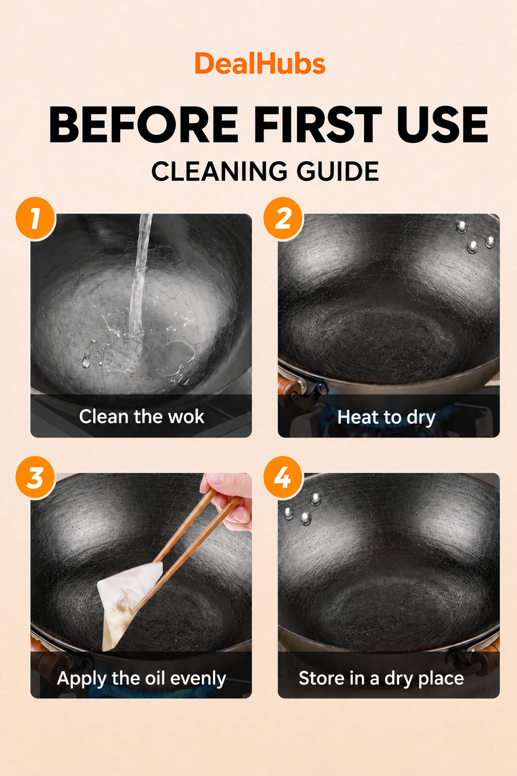Uncoated Cast Iron Pan – no chemicals, no peeling coating