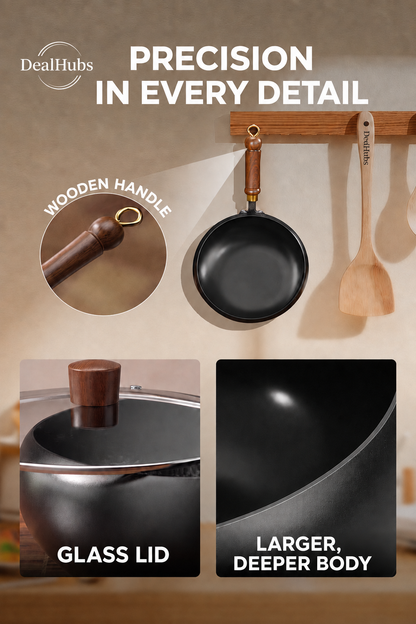 Uncoated Cast Iron Pan – no chemicals, no peeling coating