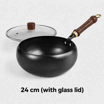 Uncoated Cast Iron Pan – no chemicals, no peeling coating