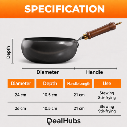 Uncoated Cast Iron Pan – no chemicals, no peeling coating