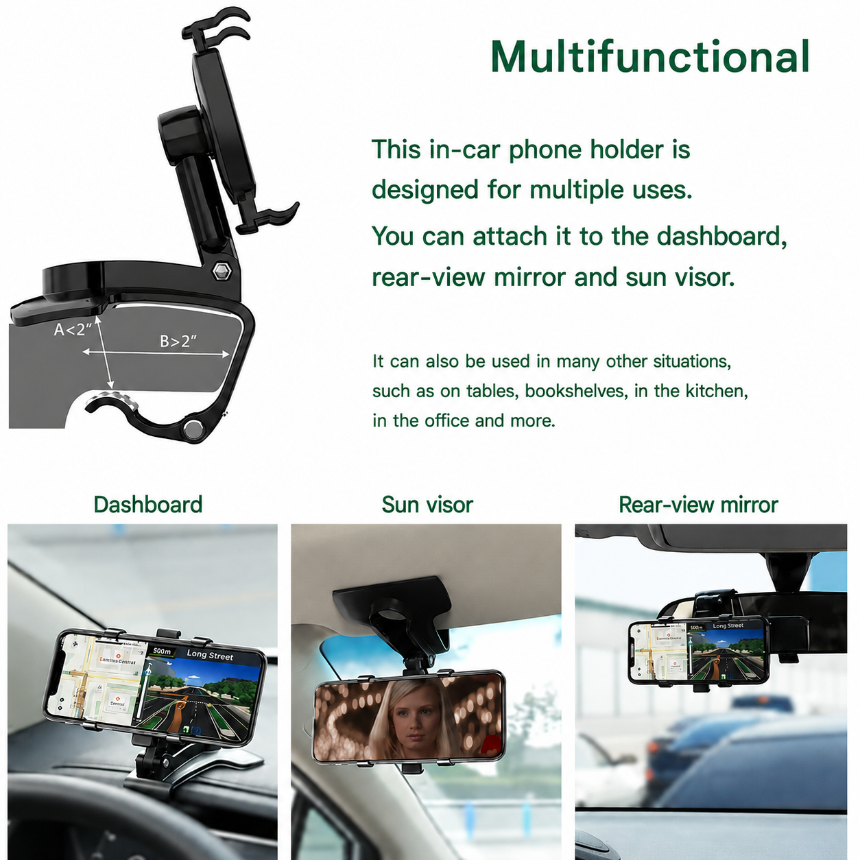 360° Dashboard Phone Holder
