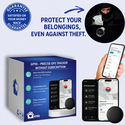 GP90 – Accurate Subscription-Free GPS Tracker (Android/Apple)