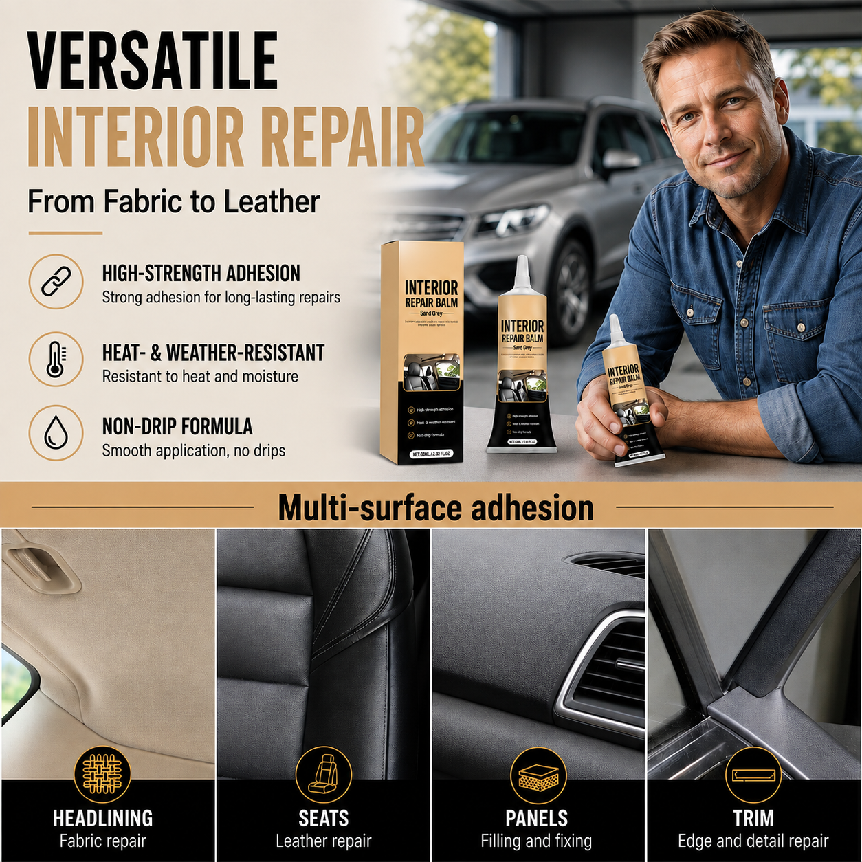Car Headliner Repair Adhesive – Strong Bonding for Quick Interior Repairs